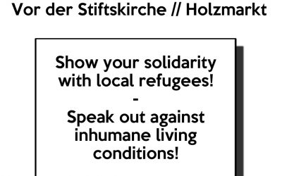 Montag, 20. Juni, 17 Uhr, Holzmarkt: Kundgebung zum internationalen Weltflüchtlingstag