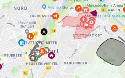 Karte: Revolutionäre Geschichte in Stuttgart und Region