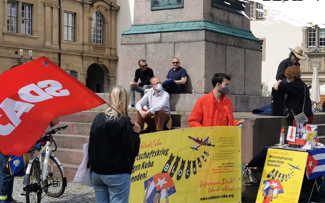 #UnblockCuba Aktion in Stuttgart